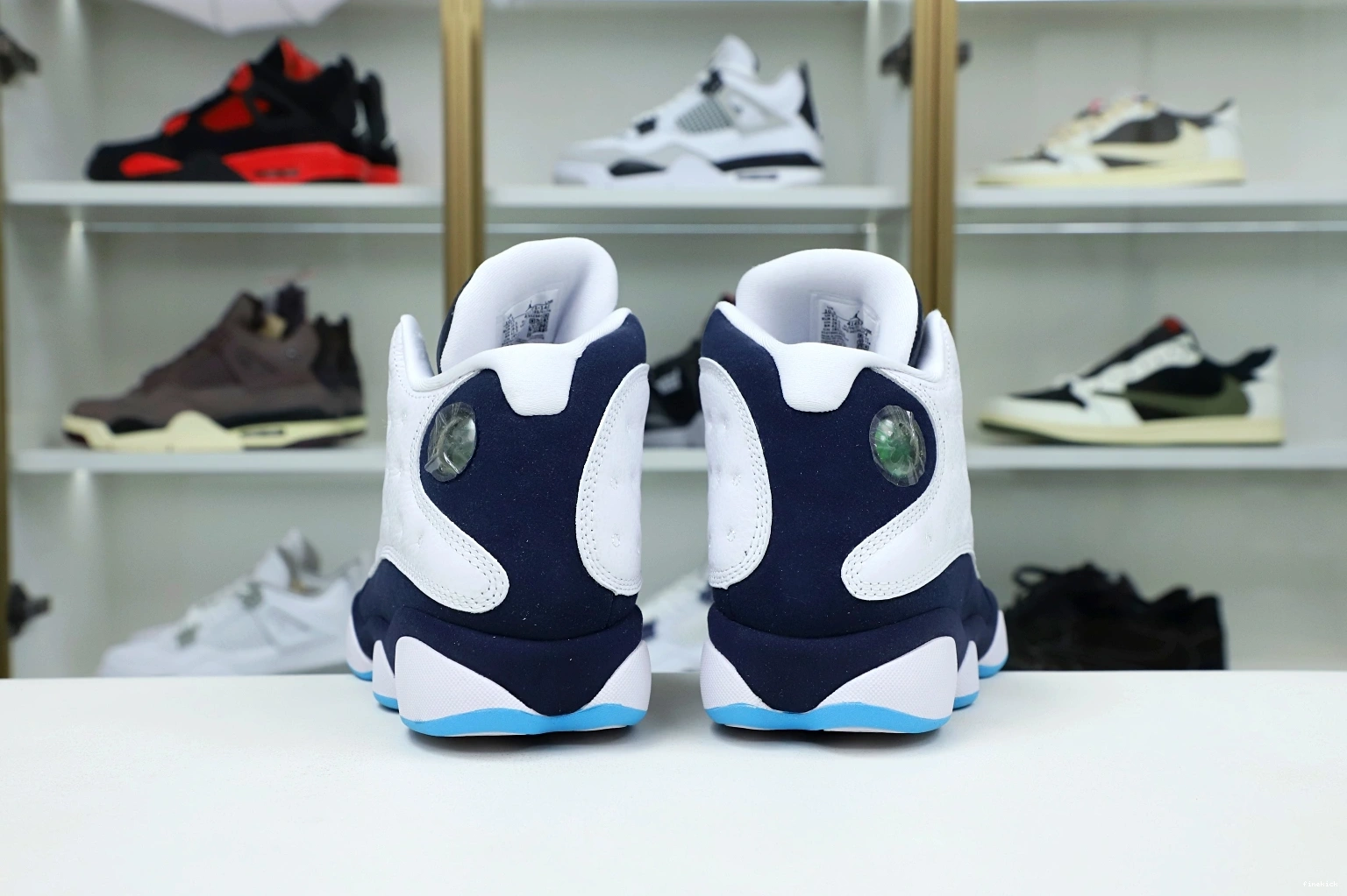 AIR POWDER 13 414571-144 WHITE JORDAN OBSIDIAN RETRO BLUE 0731